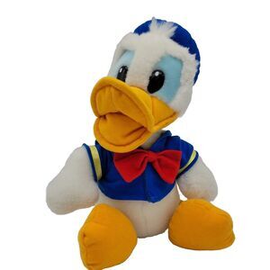 WALT DISNEY World DONALD DUCK 15"PLUSH FABRIC TAG Disneyland Vintage EUC